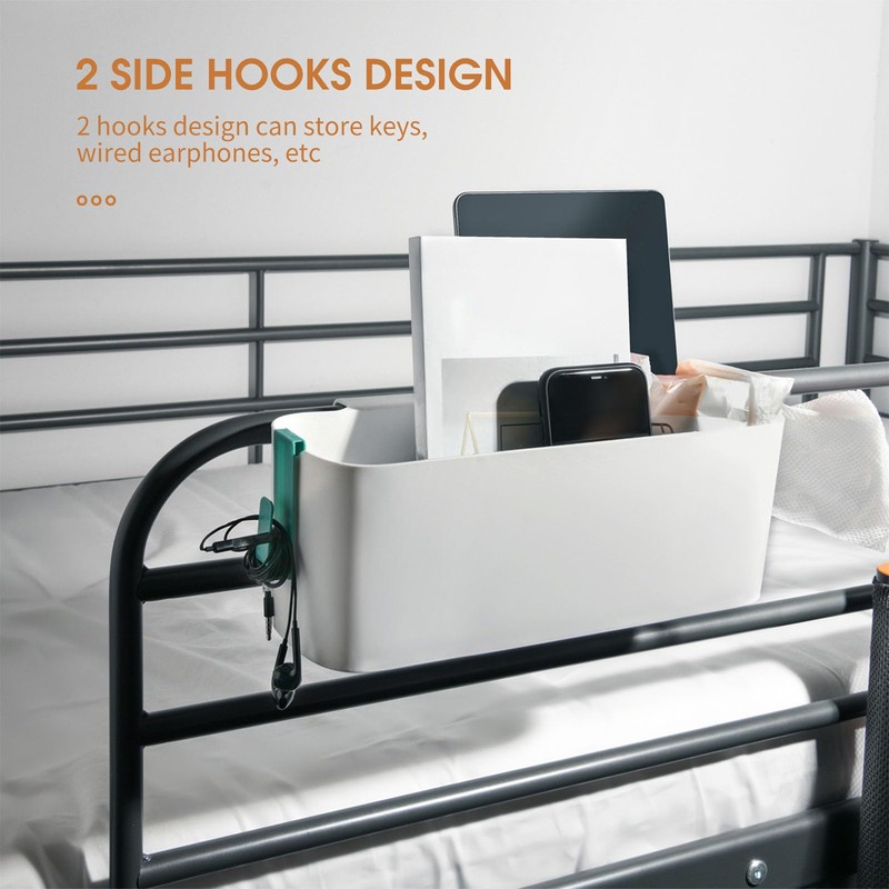 Saluaqui Bedside Storage Basket, Hanging Storage Box Dormitory Bedside Organizer,