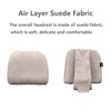 Premium Car Headrest Pillow Suede Memory Foam Neck Support for