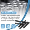 Drenky Pack of 10 Threaded Screws Black M6 x 80