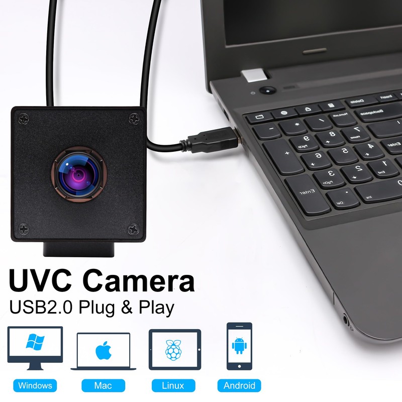 ELP Camera, 4K Usb Webcam, Mini Camera, Wide Angle, 170°