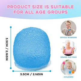 Squishy Fidget Toys Stress for Kids and Adults, Super Solid Jelly-Like Squeeze Ball, Sensory for Stress Relief, Birthday Gifts and Party Favors(Blue)