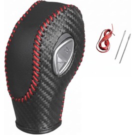 1 pieza de funda para pomo de cambios de coche, protector antiarañazos de piel para palanca de cambios, accesorios interiores cómodos y transpirables, compatible con Ford Escape Focus Fiesta