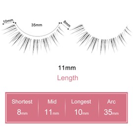 Dorisue Ultra natural eyelashes soft wispy layers light gradual length and volume 3 pairs wispy lashes Q4