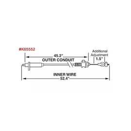 700R4 700 2004R New TV Detent Kickdown Cable 1981 1982 1983 1984 1985 1986 1987 1988 1989 1990 1991 1992 K65552 T54450A 25519347 25515162 25517316 25521266