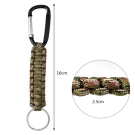 Jerbro 5 Pcs Paracord Keychains with Carabiner Braided Lanyard Key Ring Hooks Hangers Survival Kits for Keys Outdoor Camping Hiking Backpack Fit Men Women - 5 Colors