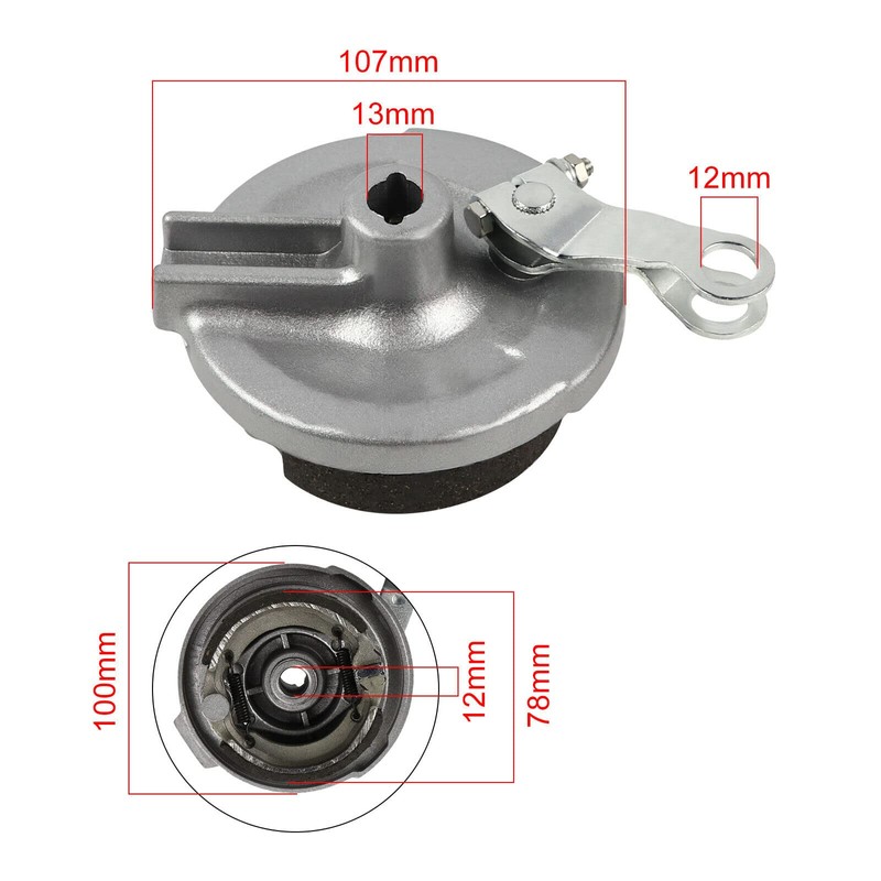 RedCap's 10'' Dirt Pit Bike Rear Wheel Drum Brake Shoe