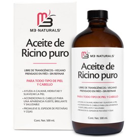 Aceite de Ricino Orgánico 100% Puro 500 ml | Castor Oil para Cabello, Pestañas y Cejas | Crecimiento Capilar y Fortalecimiento | Aceite Corporal y Fac