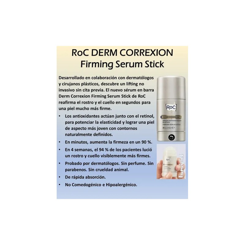 Roc Derm Correxion Suero Reafirmante En Barra C Retinol 30g
