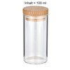 Zassenhaus 2 Spice Jars for Spice Rack, Borosilicate Glass, Beech,