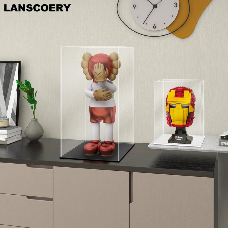 Small Acrylic Display Case for Mini Figures, 3.9x3.9x5.9 in