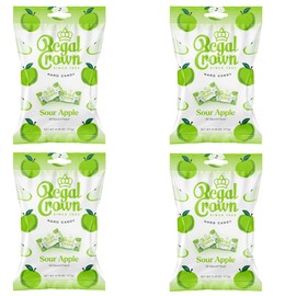 Regal Crown Sour Apple Hard Candy | Old Fashioned Sour Apple Candy | Traditional Crisp and Tarte Apple Candy Brought To You By Iconic Candy | 6.25oz Peg Bag (4)