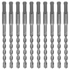 KHCRAFT SDS-plus Rotary Hammer Drill Bits 5/16 In. x 6 In. 10-Piece Rock Carbide Tip 4-Cutter for Brick, Cemet, Stone & Concrete