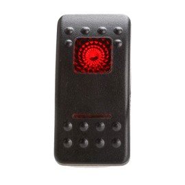 Amarine Made 12v 20 Amp Waterproof On-Off-On 2 Position Boat Marine DPDT 7 Pin Rocker Switch with 2 Led Lamps (Red)
