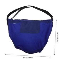 Totority Portable Basketball Bag with Mesh Pockets for Sports Equipment Storage for Soccer Volleyball More Comfortable Crossbody Design Large Capacity for Beach Gym Use