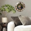 30cm Round Glass Wall Clock with Black Metal Case and
