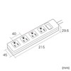 Sanwa Supply TAP-N3425MGN Power Strip with Magnet, 3P, 4-Outlet 6.5