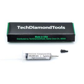 TechDiamondTools Diamond Polishing Compound Polishing Paste 200,000 Grit 0-0.1 Microns for Marble Glass Metal Rock Jewelry Resin Silver Chrome Gemstone with High Concentration Diamond Powder USA Made