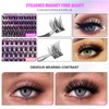 RoseFlower DIY Lash Extension Kit, 126pcs 10-14mm C Curl Fluffy