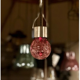 Set of 4 Solar Color Hanging Umbrella/Tree Metal Glass Lights