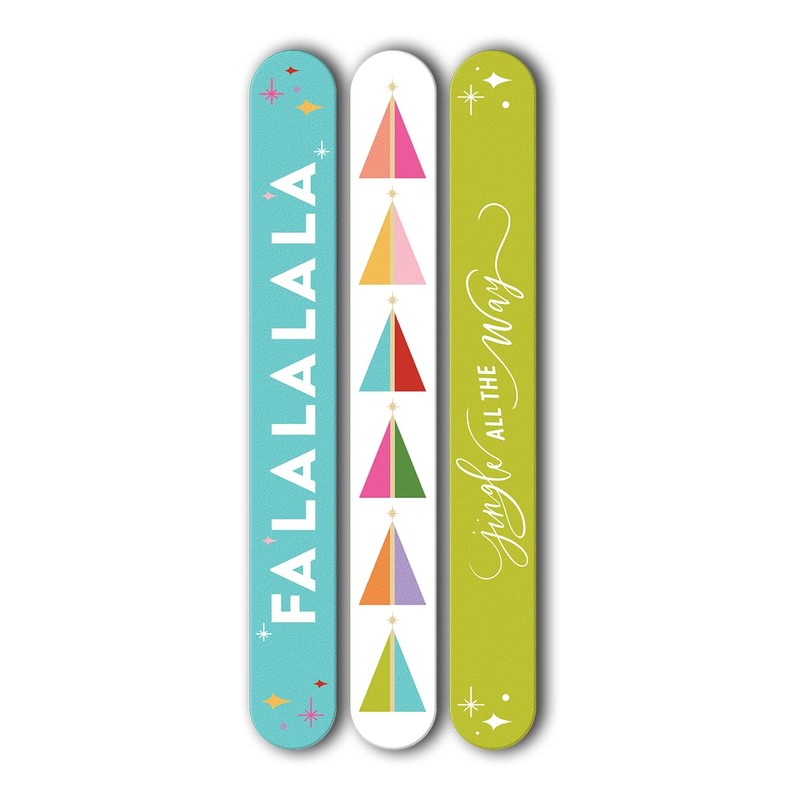 Lady Jayne Geo Trees Holiday Nail File Set of 3