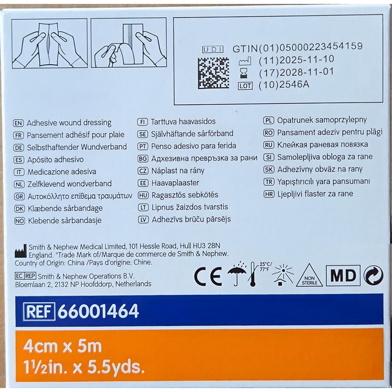 Cutiplast Non Sterile Conformable Fabric Dressing Strips, 5 m x