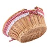 Geytetqi 2 Pack 12.6 Inch Natural Wicker Basket with Checkered