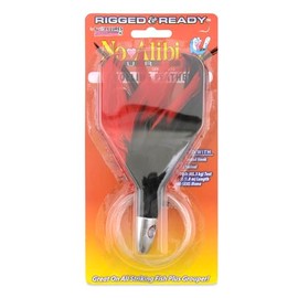 No Alibi Trolling Feather Rigged & Ready, Black/Red Skirt, 2 oz Head, 7/0 Mustad Hook, AFW Swivel, 100 lb Grand Slam Mono Line, 6 ft