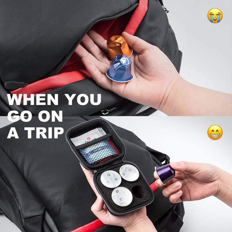 Protective Carrying Case For Nespresso & Compatible Capsules Portable Espresso