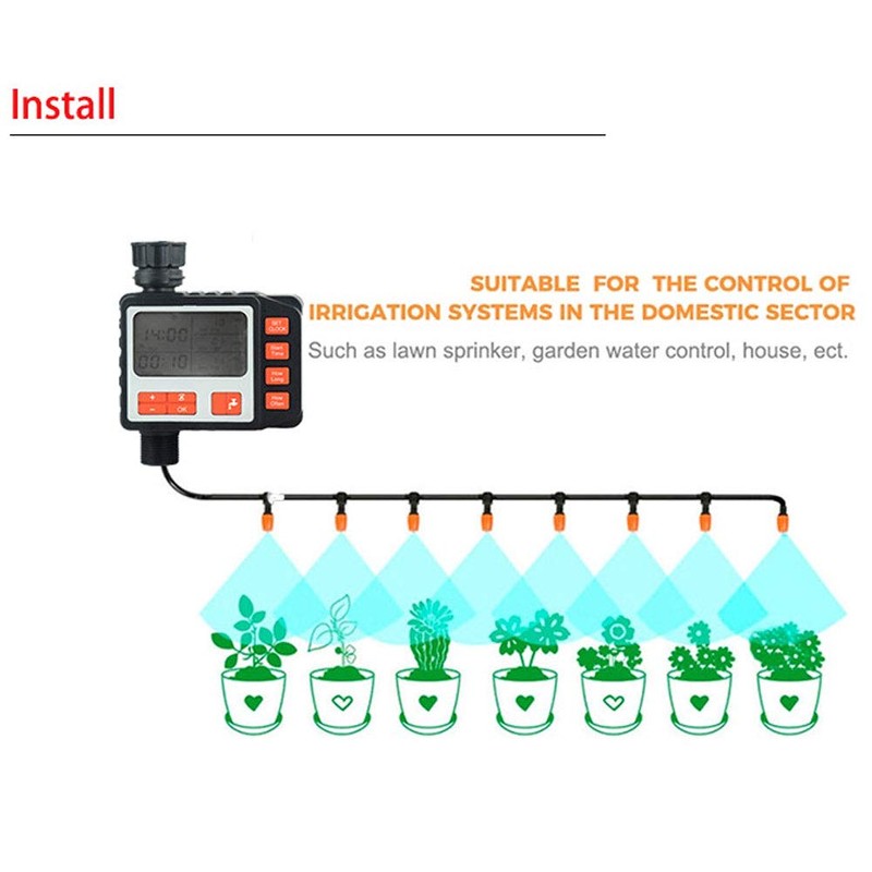 Irrigation Timer, LCD Display, Water Timer, Automatic Irrigation Regulator for