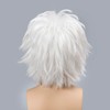 White Mad Scientist Wig with Moustache&Eyebrows Short Funny White Crazy