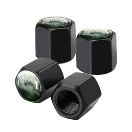 Tire Valve Stem Caps 4 Pack, Car Wheel Stem Caps,Aluminum Air Valve Covers Universal Fit for Cars, SUVs,Trucks, Bikes, and Motorcycles(Green Forest)