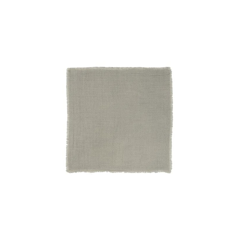 IB Laursen Fabric Napkin Double Woven Ash Grey