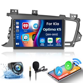Fuluku【for Kia Optima K5 2010-2013】 Android 13 Carplay Stereo 2+64GB, 9'' HD Touch Screen Car Radio with Wireless Carplay, Android Auto, GPS, WiFi, Bluetooth, SWC, Mic, Backup Camera Mirror Link, FM