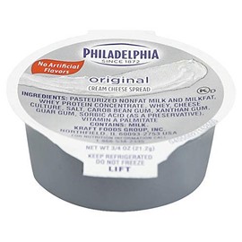 Kraft Philadelphia Original Cream Cheese Spread - Cup, 3/4 Ounce -- 100 per case. by Philadelphia