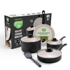GreenLife 8 Piece Nonstick Cookware Set, Non-Toxic PFAS-Free Ceramic Pots