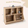 IFANNY 5-Cubby Toy Storage Organizer, Kids Bookshelf with Cube Shelves,