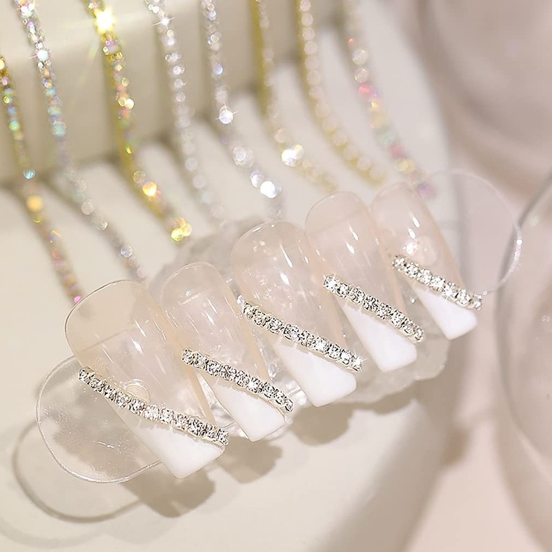 Chisafly Nail Parts, Chain, Rhinestone Chain, Sparkling, Nail Chain, Parts,