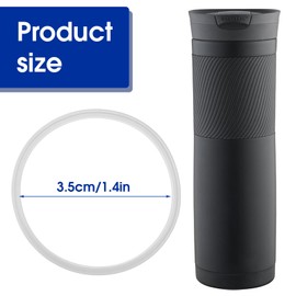 4Pcs Lid Rubber Gasket Replacement Leak Proof Silicone Cup Lid Gasket-Seals Fits 16oz 20oz Contigo Snapseal Byron Travel Mug(White)