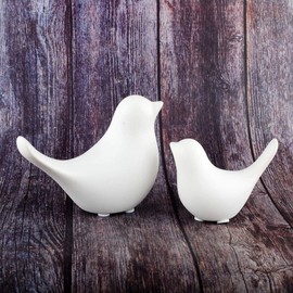 NWFashion Ceramic Animal Figurines Home Decoration Furniture Desktop Display (White Bird)