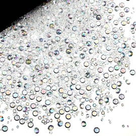 7000 piezas de diamantes brillantes brillantes de acrílico para mesa de mesa en cuatro tamaños, decoraciones de mesa para relleno de jarrón, Navidad, boda, fiesta de cumpleaños (AB blanco)