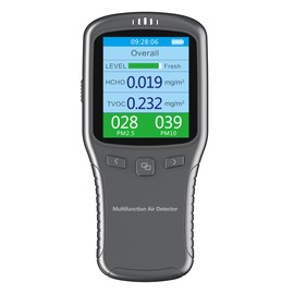 Air Quality Monitor Indoor, 5 in 1 Formaldehyde Detector, voc Meter, Detect Indoor HCHO,TVOC,AQI,PM2.5,PM10. Colorful LCD Screen & USB Charging