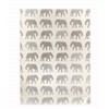 Gift Wrap - Elephant - Cream/Metallic Silver