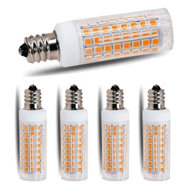 FKNZUA E11 LED Bulb 8w Replacing 75W-100W Halogen Bulb, Warm White 3000k, dimmable 110V-130V, Lighting for Home and Office Scenes 4-Pack