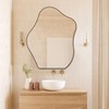 QDSSDECO Asymmetrical Wall Mounted Mirror, Wavy Mirror, Irregular Shaped for