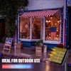JMEXSUSS 2 Pack Red White and Blue Solar Lights, Each
