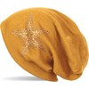 styleBREAKER 04024087 Women's Beanie Hat with Rhinestones Studs Star and