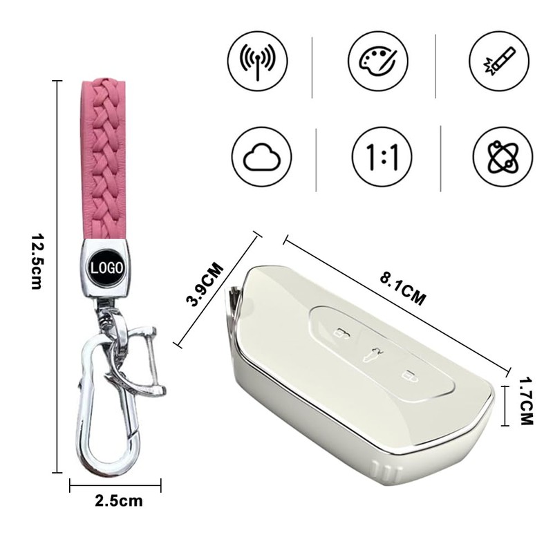 XFSRG Dermatoglyph Key Case Suitable for Volkswagen Three Button Car