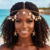 GORTIN Seashell Head Chain Gold Mermaid Headpiece Boho Beach Hair