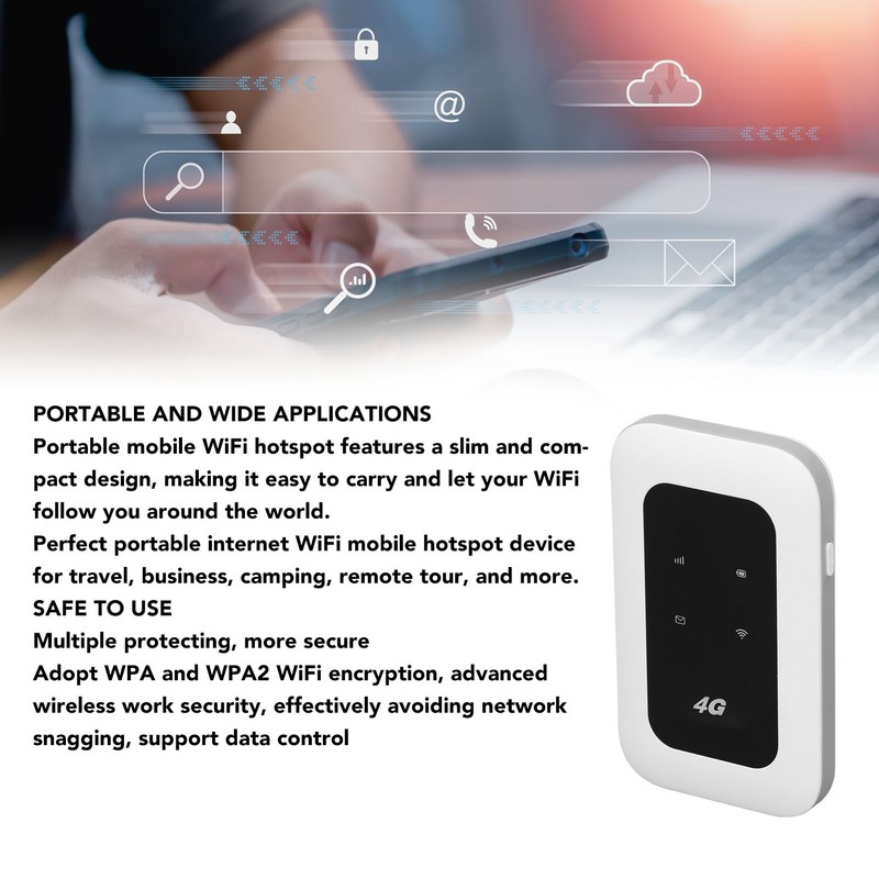 4G LTE Mobile Hotspot 150Mbps High Speed Support 10 Users