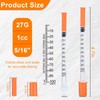 U-100 1ml Syringe 27 Gauge 5/16 Inch(8mm), 1cc Lab Supplies,